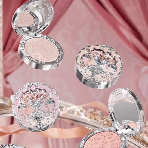 花知晓天鹅芭蕾绒雾浮雕腮红膨胀哑光定妆旗舰店