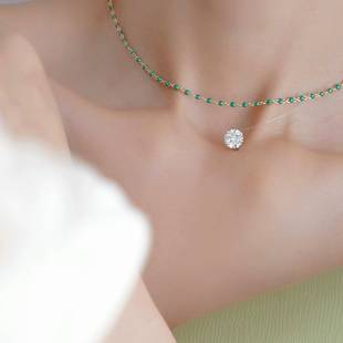 瑷嘉莎经典串珠系列小珠珠法式项链锁骨链