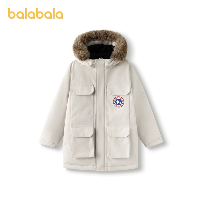 巴拉巴拉童装儿童羽绒服男童女童秋冬2024新中长款加厚保暖冬外套