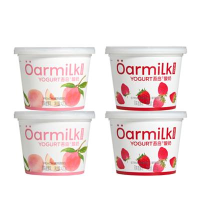 【拍四限时加赠】Oarmilk吾岛酸奶果味生牛乳发酵0乳糖420g*1桶