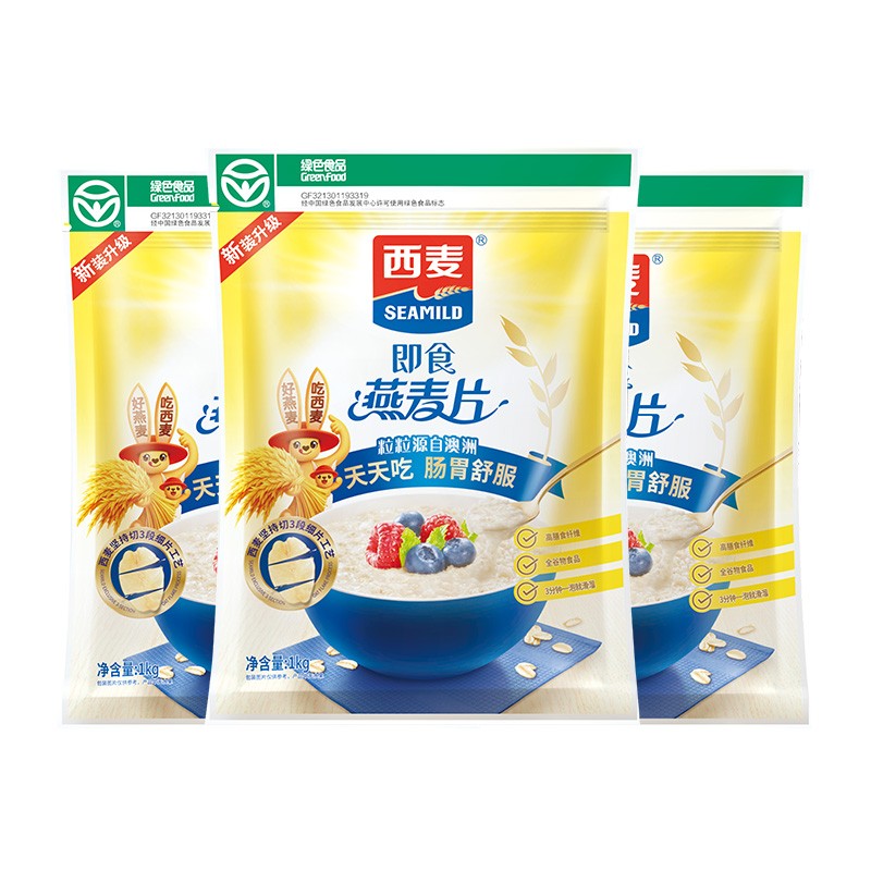 【西麦】高蛋白质0添加纯燕麦片3kg
