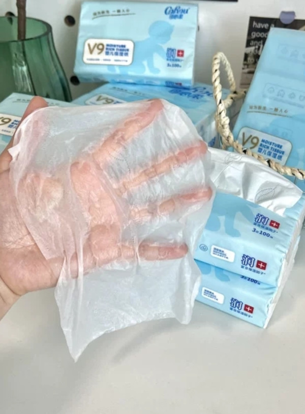 【买1送1】可心柔婴儿纸宝宝专用保湿纸乳霜抽纸柔纸巾100抽12包 图片 6