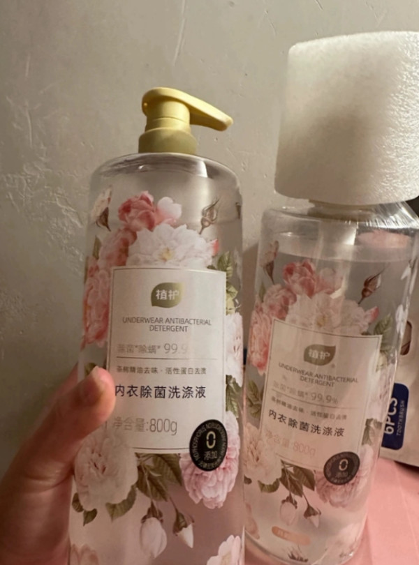 植护内衣洗衣液800g山茶花除菌除螨抑菌去血渍去黄专洗内裤清洗剂 图片 4