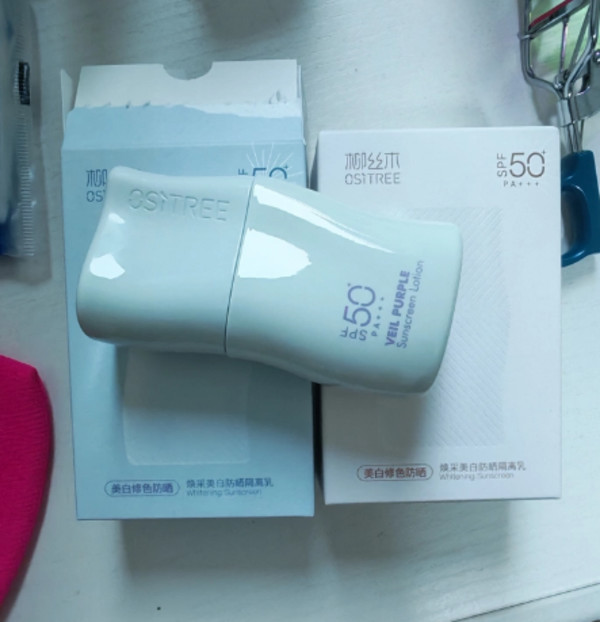 柳丝木防晒美白素颜霜妆前乳三合一spf50+保湿舒缓提亮隔离妆前tk 图片 6