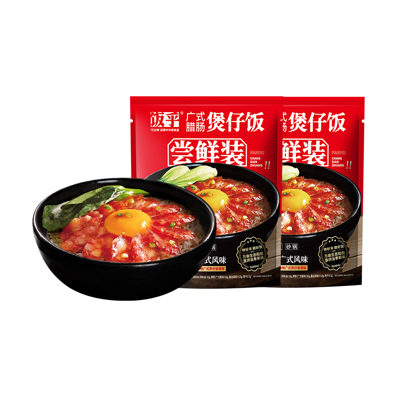 【10点抢】饭乎煲仔饭广式腊肠方便快煮速食即食食品非自热米饭