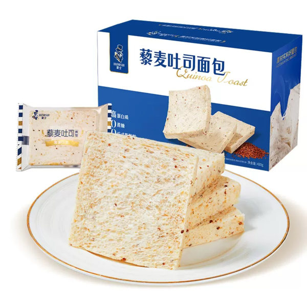【种地吧】豪士藜麦吐司全麦面包片健康整箱早餐做三明治小零食品