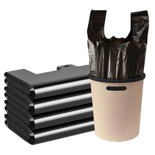 恒澍黑色垃圾袋家用加厚手提式中大号背心款厨房拉圾桶塑料袋