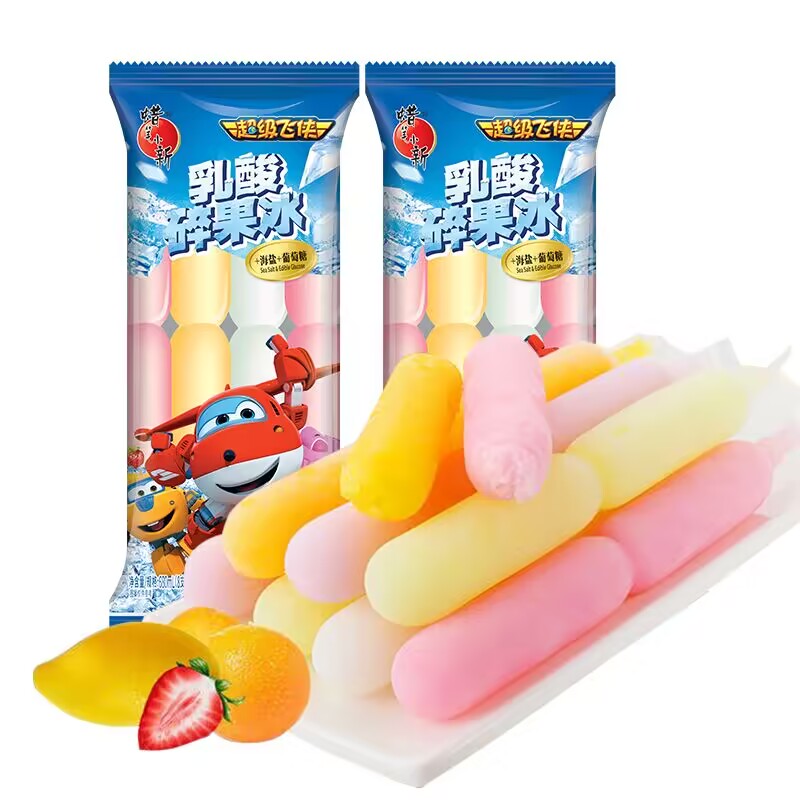 蜡笔小新超级飞侠680ml乳酸碎果冰棒冰