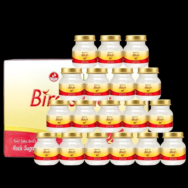 【自营】双莲 泰国即食燕窝正品冰糖型45ml*6*3 孕妇营养金丝瓶装