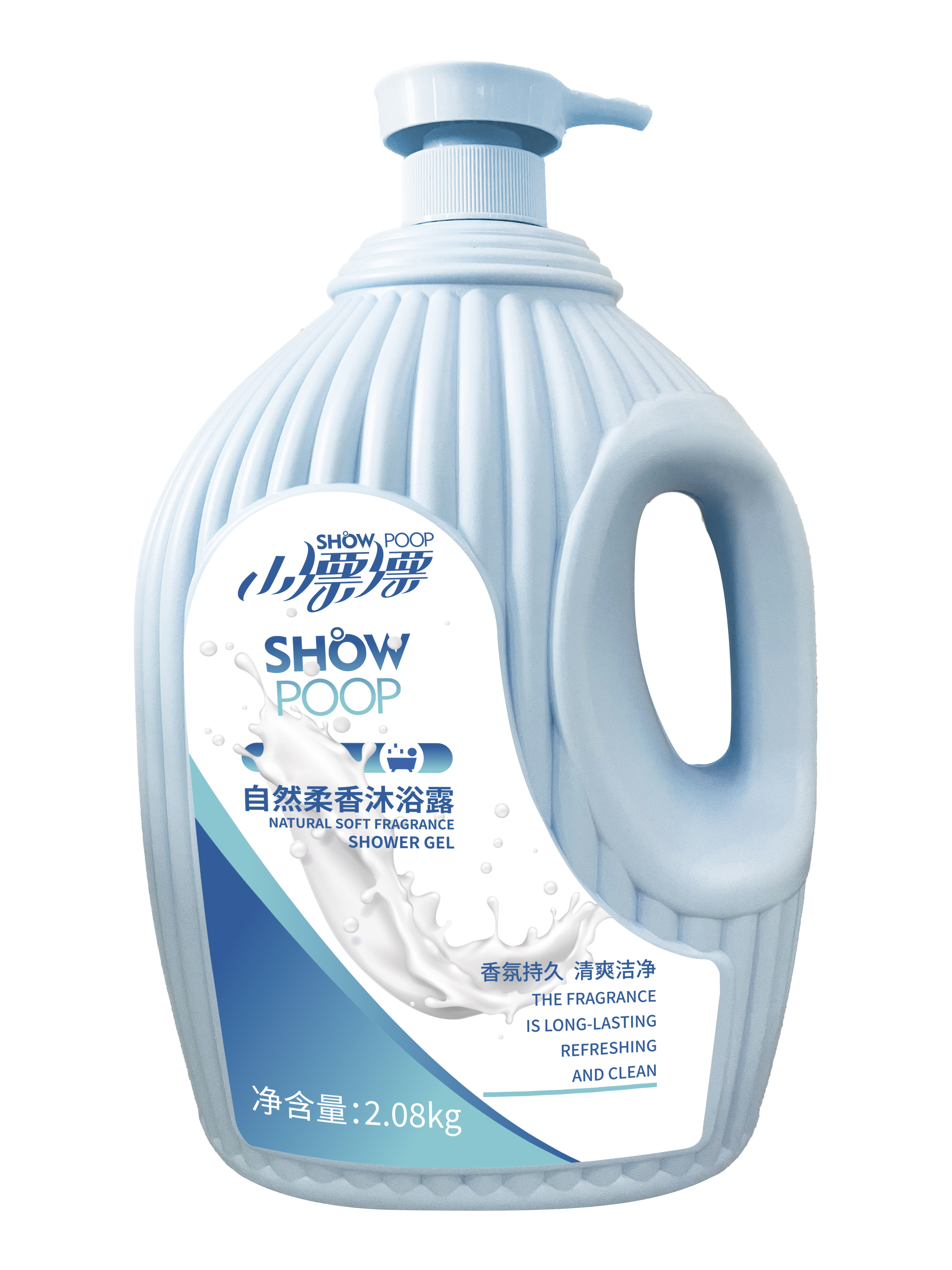 小漂漂大瓶家庭装自然柔香沐浴露2.08kg*1瓶