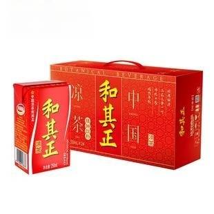 和其正凉茶250ml*24盒 甘草金银花草本植物饮料整箱礼盒过节送礼