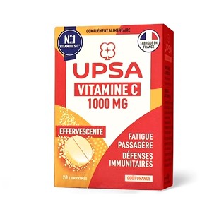 UPSA 维生素C橙味固体饮料VC成人1000MG泡腾片 20片