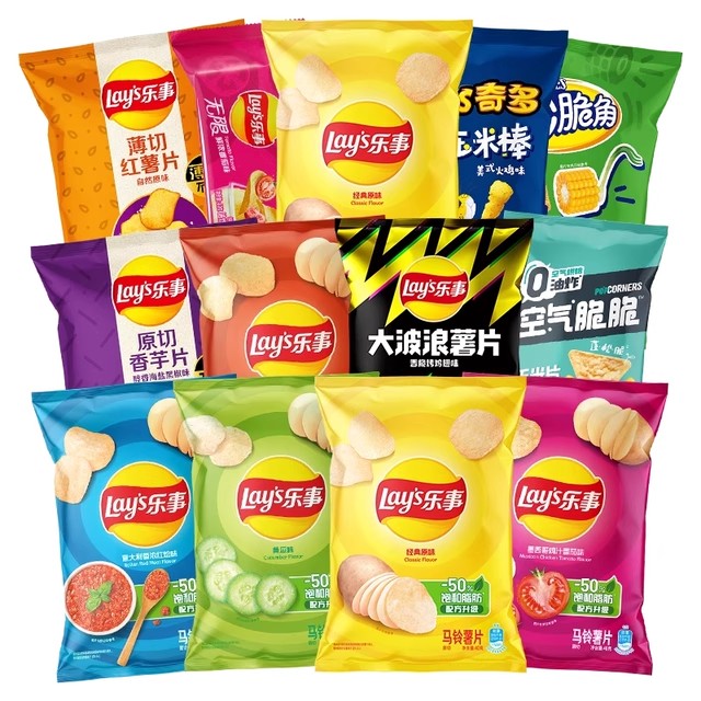 乐事薯片解馋小吃休闲零食食品大礼包办公室零食多口味组合任选T