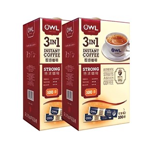 【预售】owl猫头鹰咖啡马来西亚进口速溶三合一特浓咖啡粉100条