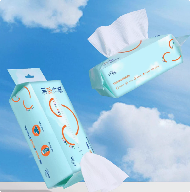 【官方旗舰店】Lily Bell丽丽贝尔加大加厚棉柔巾洗脸巾两用60抽