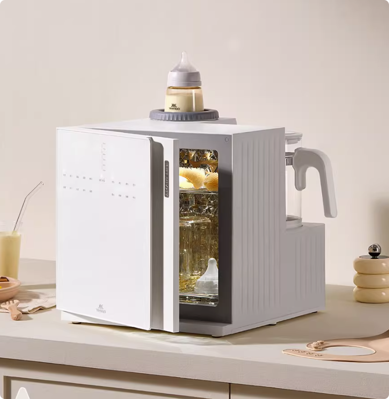 英氏Yeehoo奶瓶消毒柜三合一喂养台烘干紫外线婴儿宝宝专用恒温壶