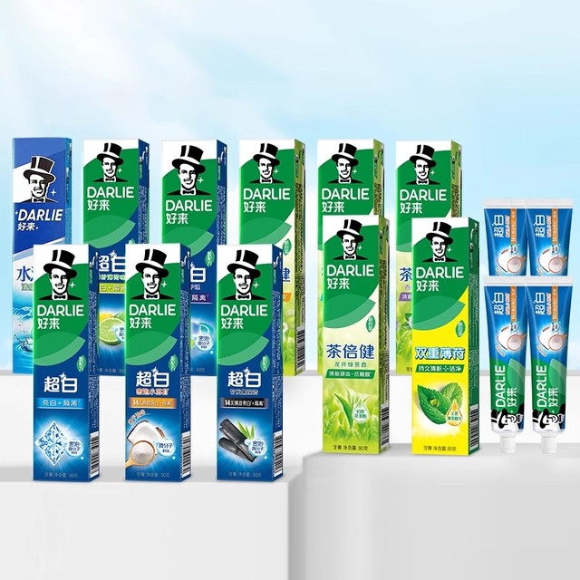 DARLIE好来原黑人超白茶牙膏双重薄荷清新口气成人官方正品