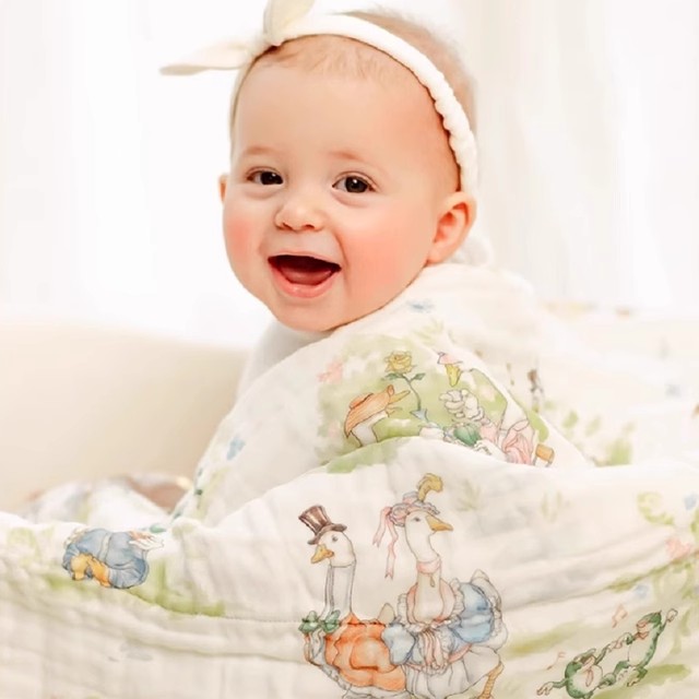 嫚熙婴儿纱布浴巾纯棉宝宝新生儿童浴巾大尺寸洗澡全棉吸水超软