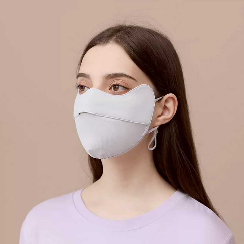 觅橘护眼角防晒口罩冰丝面罩脸罩防紫外线户外立体TK