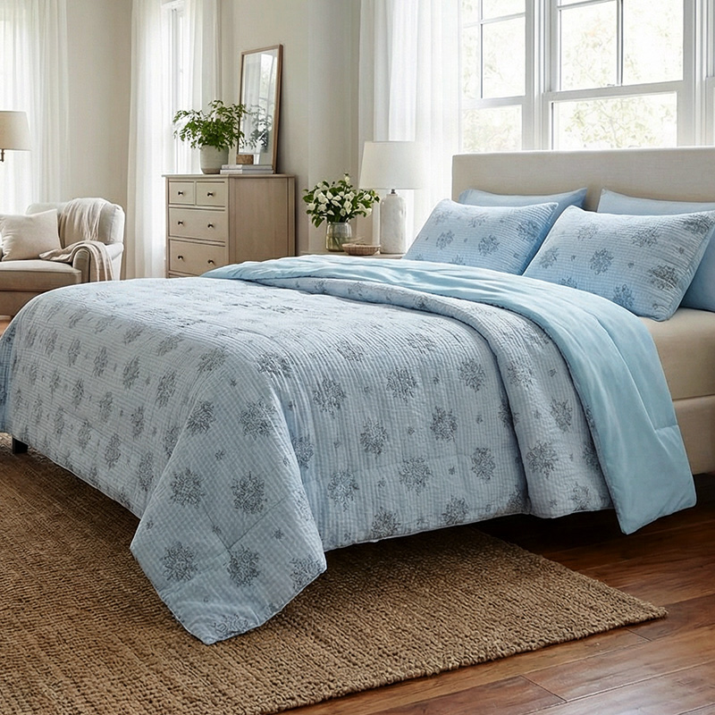 Bejirog/北极绒印花泡泡棉夏被夏凉被夏季空调被新款可机洗亲肤A