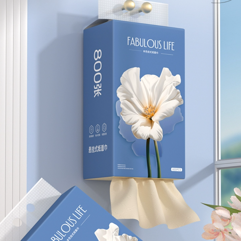漫花大包悬挂抽纸家用实惠面巾餐巾卫生纸巾整箱悬挂式厕纸HS
