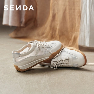 森达小马德训鞋女款26年新款复古运动鞋透气网面鞋商场同款4NRD5