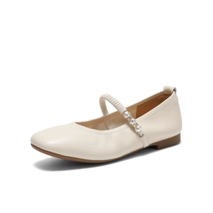 森达玛丽珍女鞋新款商场同款真皮法式超软羊皮平底鞋皮鞋单鞋