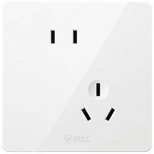 公牛开关插座86型面板开关暗装G12白色