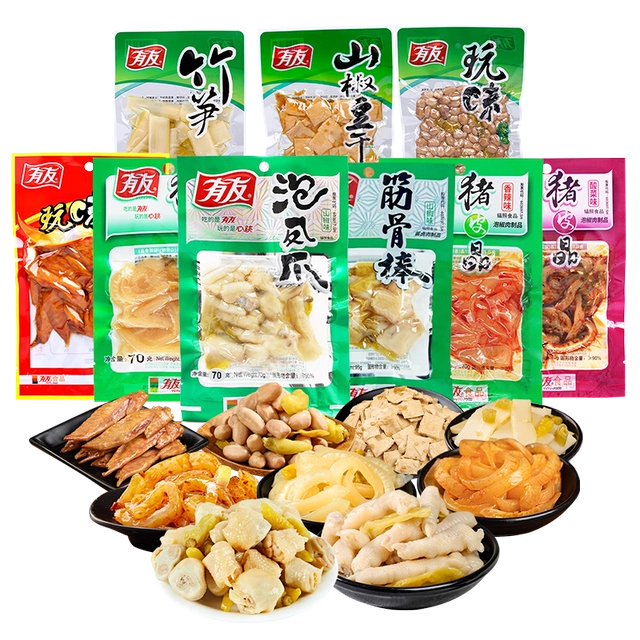 【任选6件】有友泡椒凤爪筋骨棒猪皮晶鲜笋竹笋零食