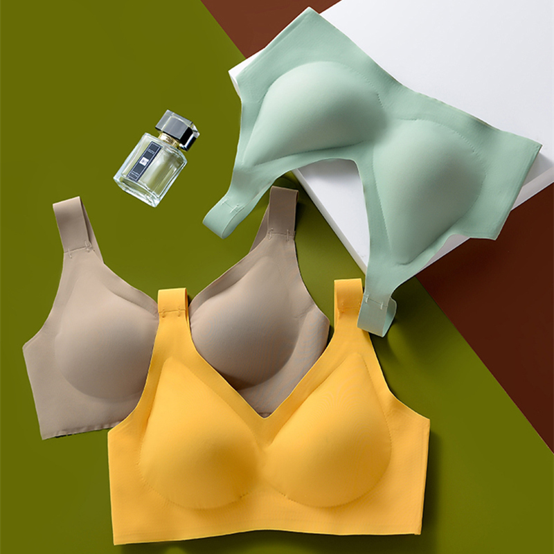 泰国乳胶内衣女小胸聚拢无钢圈背心式美背文胸罩舒适无痕内衣薄款