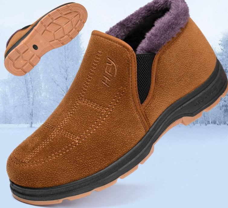 男士棉鞋中老年爸爸鞋子加厚加绒冬季保暖鞋