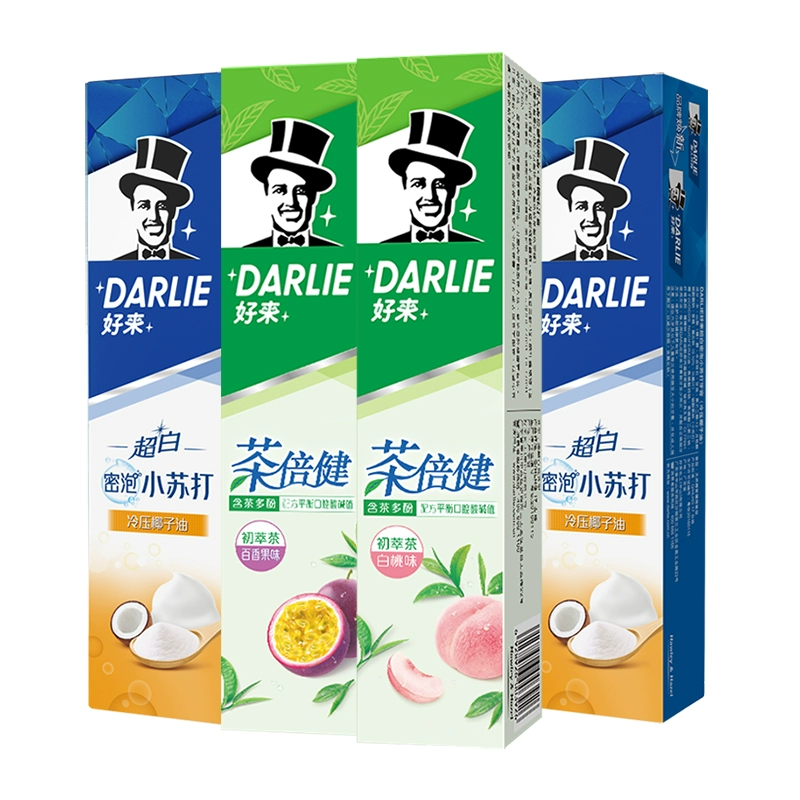 DARLIE好来(原黑人)牙膏茶倍健初萃茶700g清口气平衡酸碱护龈洁齿