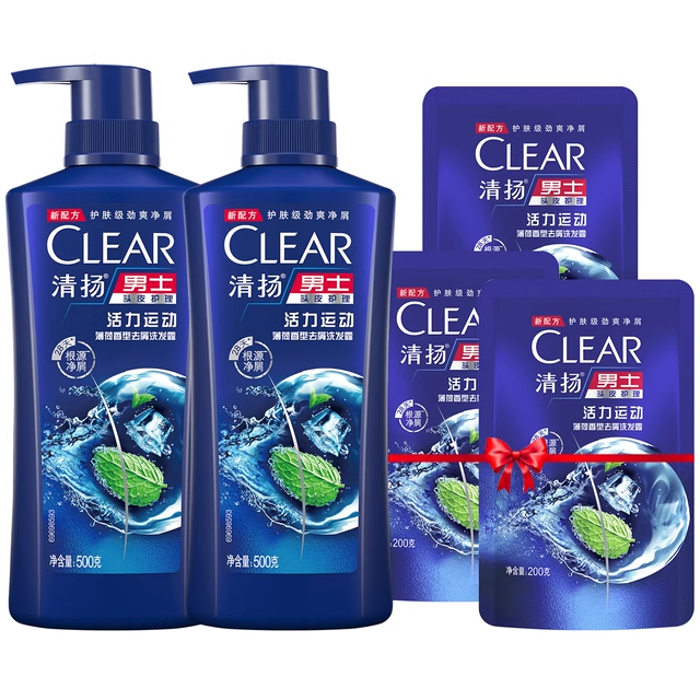 CLEAR清扬男女士洗发水去屑控油止痒运动清爽洗头膏
