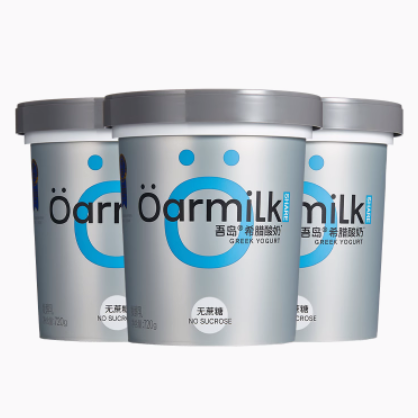 【临期清仓】Oarmilk吾岛希腊酸奶720g*3桶混合装5月14日以后生产