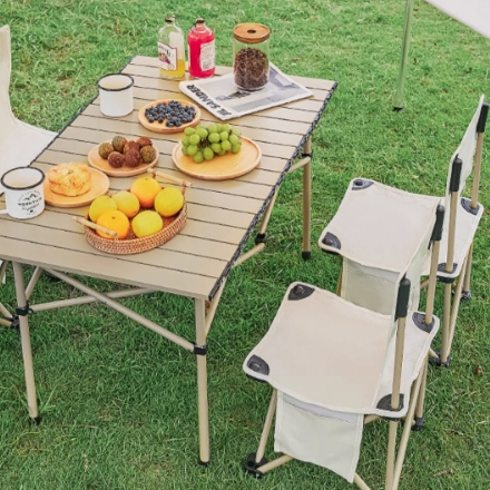 户外折叠桌子便携式超轻桌椅野营野餐桌子蛋卷桌露营装备用品套装