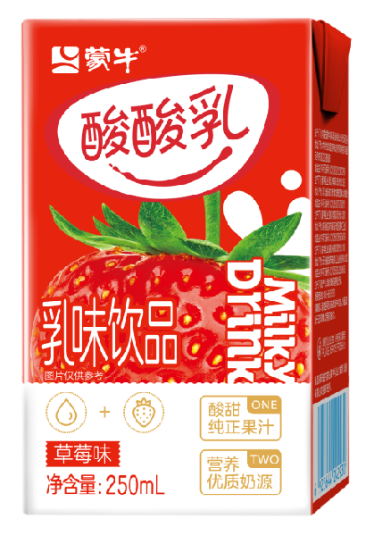 蒙牛酸酸乳草莓250g*24盒 包装随机发