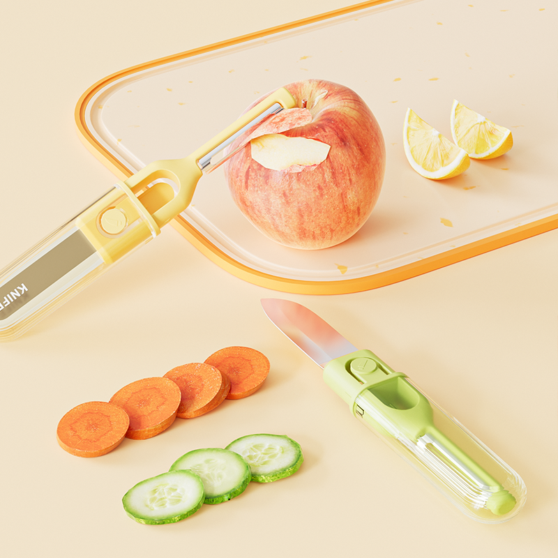 水果刀家用多功能削皮刀刮皮器家用双头二合一便携刨苹果去皮神器