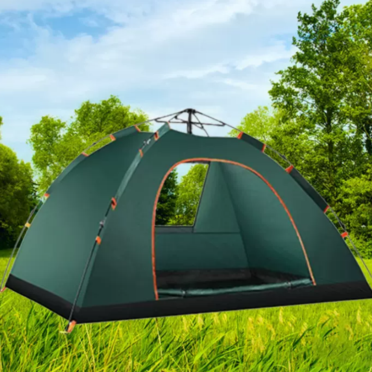 始游季帐篷户外自动折叠便携式黑胶露营野营装备野餐公园遮晒防雨