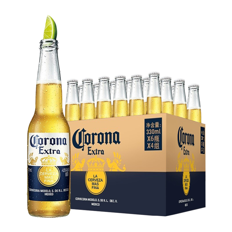 【蜜蜂零食节】CORONA科罗娜墨西哥风味啤酒330ml*12听装旗舰店