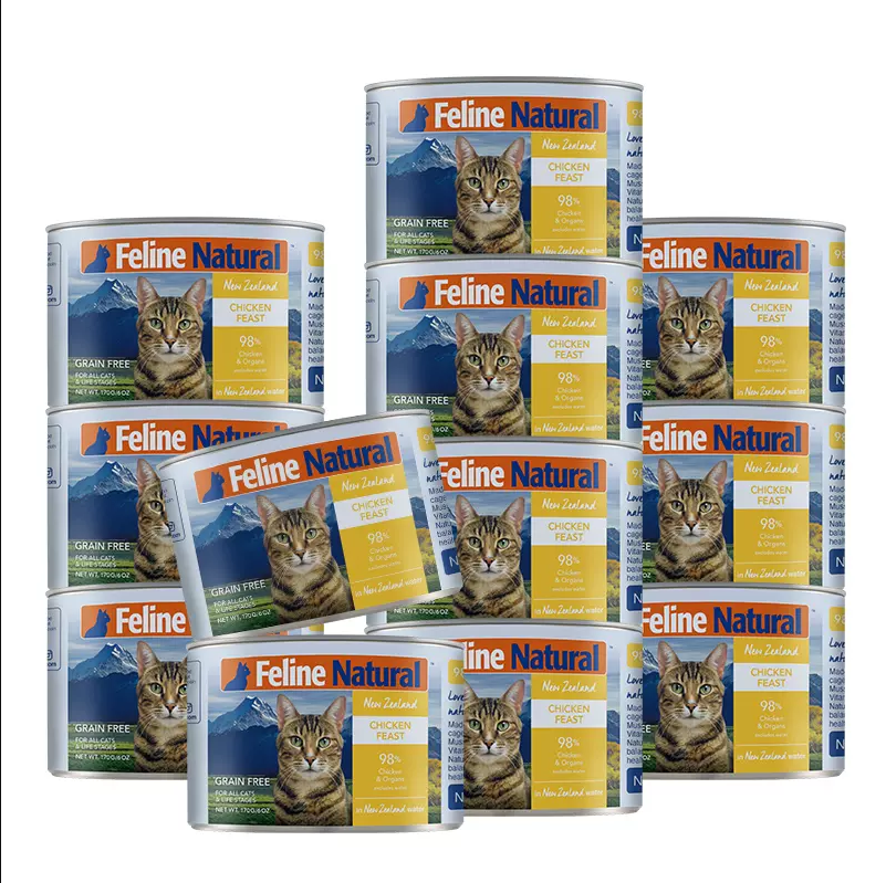 K9Natural新西兰进口全价猫主食罐头成幼猫咪猫粮湿粮85g/170g*12