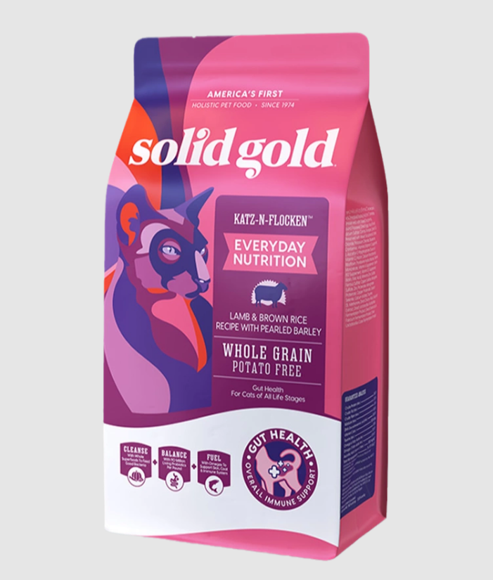 Solid Gold/素力高进口鲜肉猫粮通用羊肉味5.44kg部分效期24/12