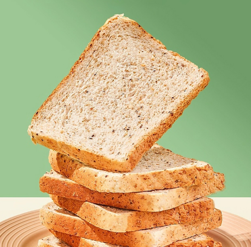 奇亚籽吐司全麦面包减0低脂无蔗糖精整箱早代餐粗粮饱腹零食品