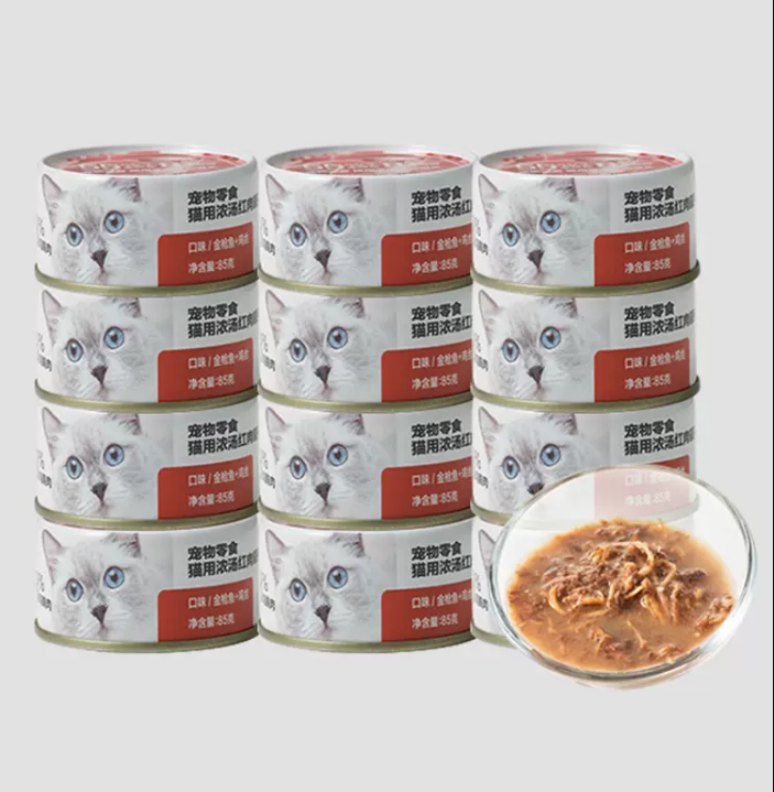 网易严选猫罐头85g*24罐幼猫成猫咪天成小零食增肥营养发腮湿粮包