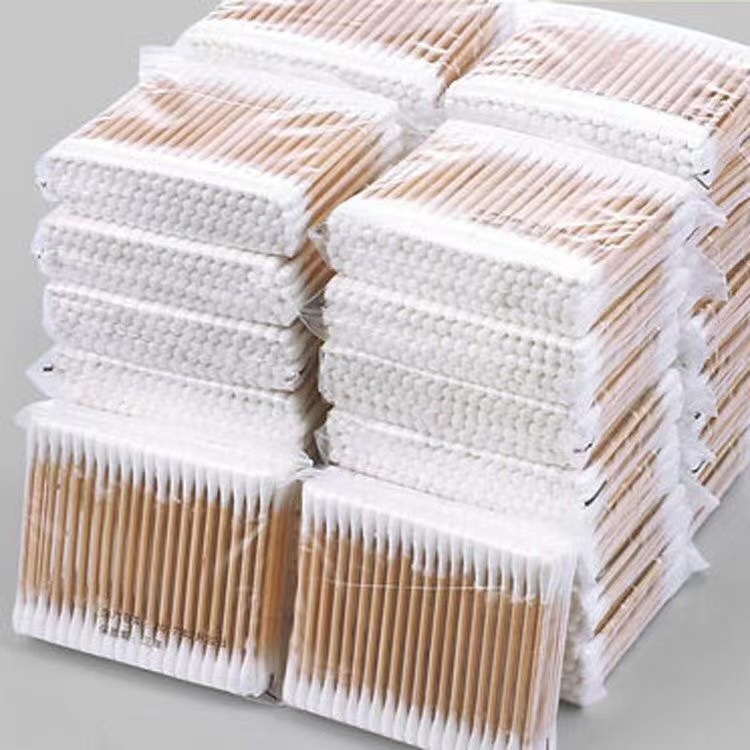 卫生清洁袋装棉签10包800支双头木棒杆棉签掏耳棉棒实用耳勺优质