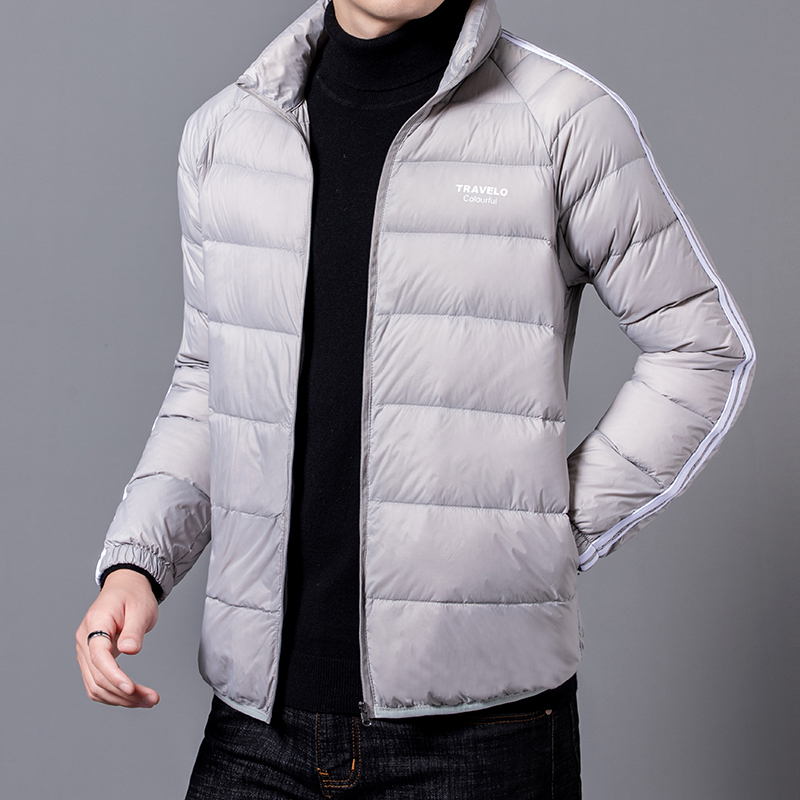 梦权秋冬羽绒服男轻薄短款羽绒服中年男士超轻保暖羽绒外套男装|比利