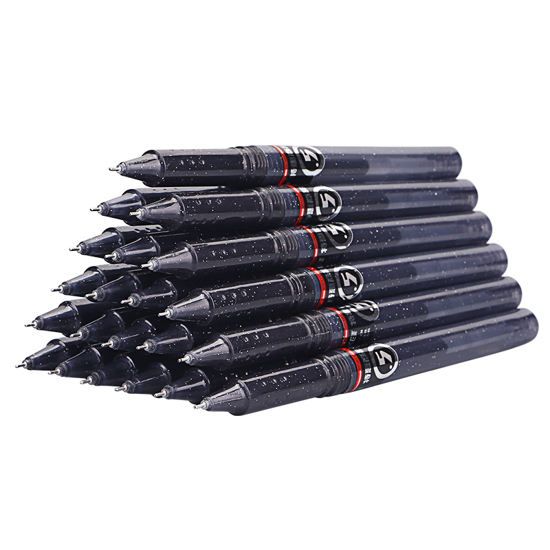 宝克中性笔黑色学生闪钻水性笔36支文具用品碳素笔头0.5mm笔芯签字备考试专用速干书写作业全针管式PC1808女