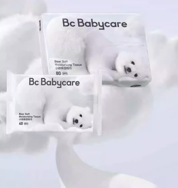 babycare熊柔巾柔纸巾婴儿抽纸新生儿清洁宝宝乳霜纸