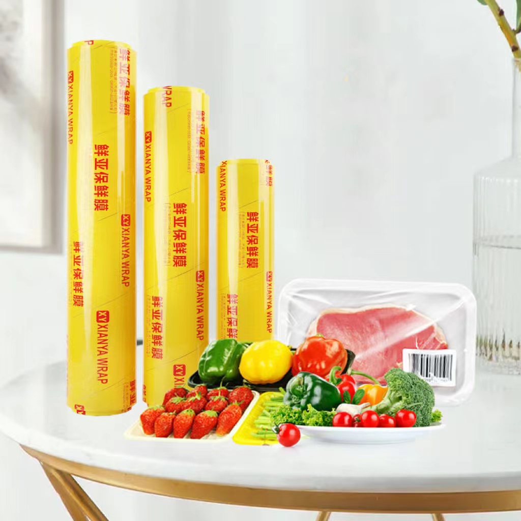 家用一次性大卷PVC保鲜膜美容院商用超市水果冷藏食品级大量