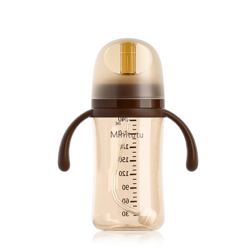Minitutu纳米银硅胶奶瓶婴儿宝宝新生防爆防胀气初生0到3岁水杯