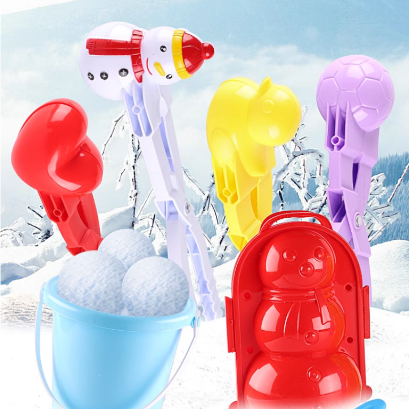 雪球夹玩具雪铲神器儿童户外小黄鸭雪球夹子